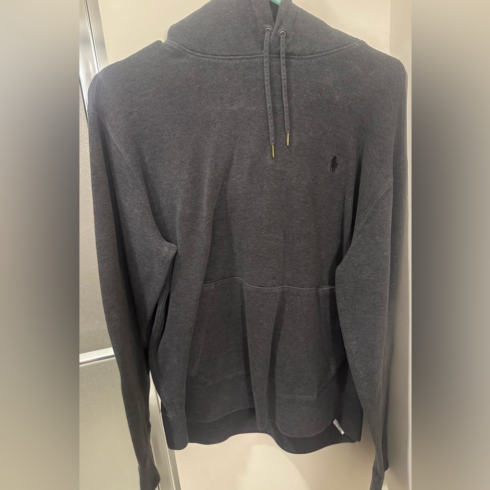 Ralph Lauren Charcoal Gray Pullover Hoodie Sweater